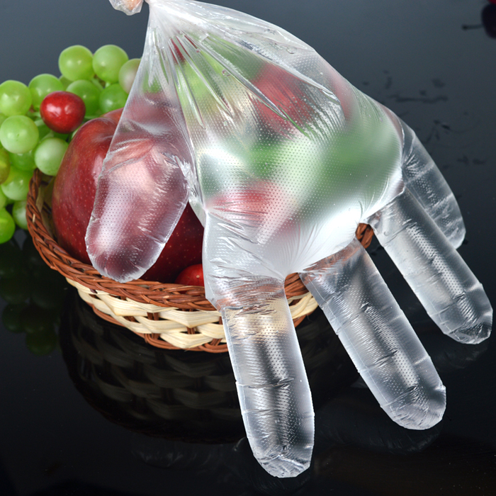 Wysokiej jakości obustronne jednorazowe przezroczyste plastikowe rękawiczki z PE