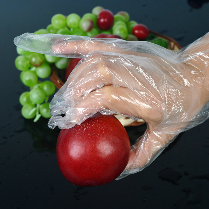 Jednorazowe przygotowanie Food Service Plastikowe rękawiczki z tworzywa sztucznego dla kobiet