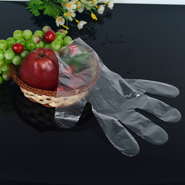 Jednorazowe rękawice PE klasy spożywczej Przezroczyste plastikowe jednorazowe rękawiczki HDPE