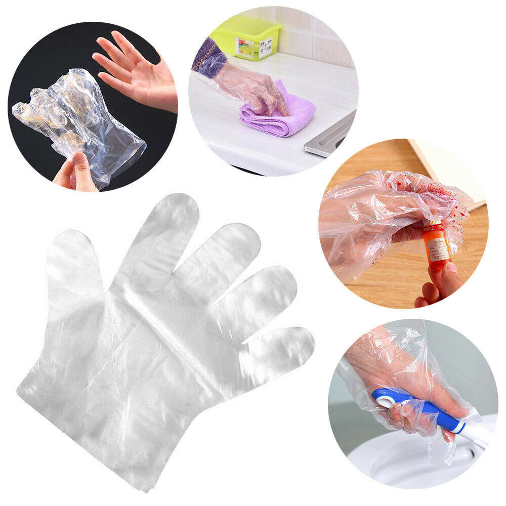 Jednorazowe rękawiczki z przezroczystego tworzywa sztucznego
